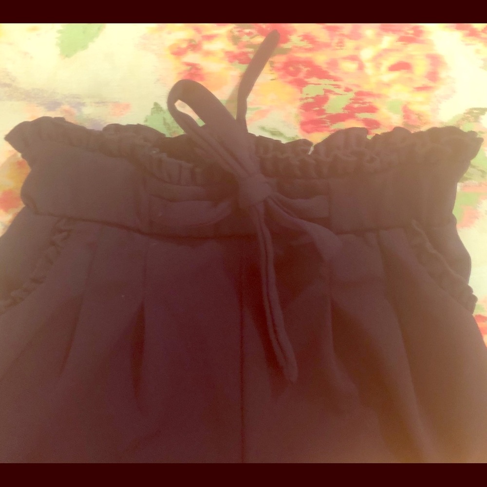 Emma & Ella Navy Faux Draw String Little Girl Pant